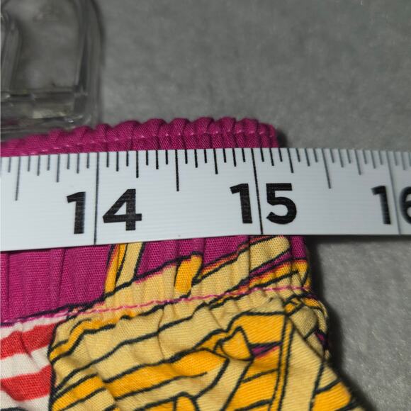 Old Navy Womens Medium Novelty Print Shorts French Fries Pink All Over Print - Picture 9 of 13